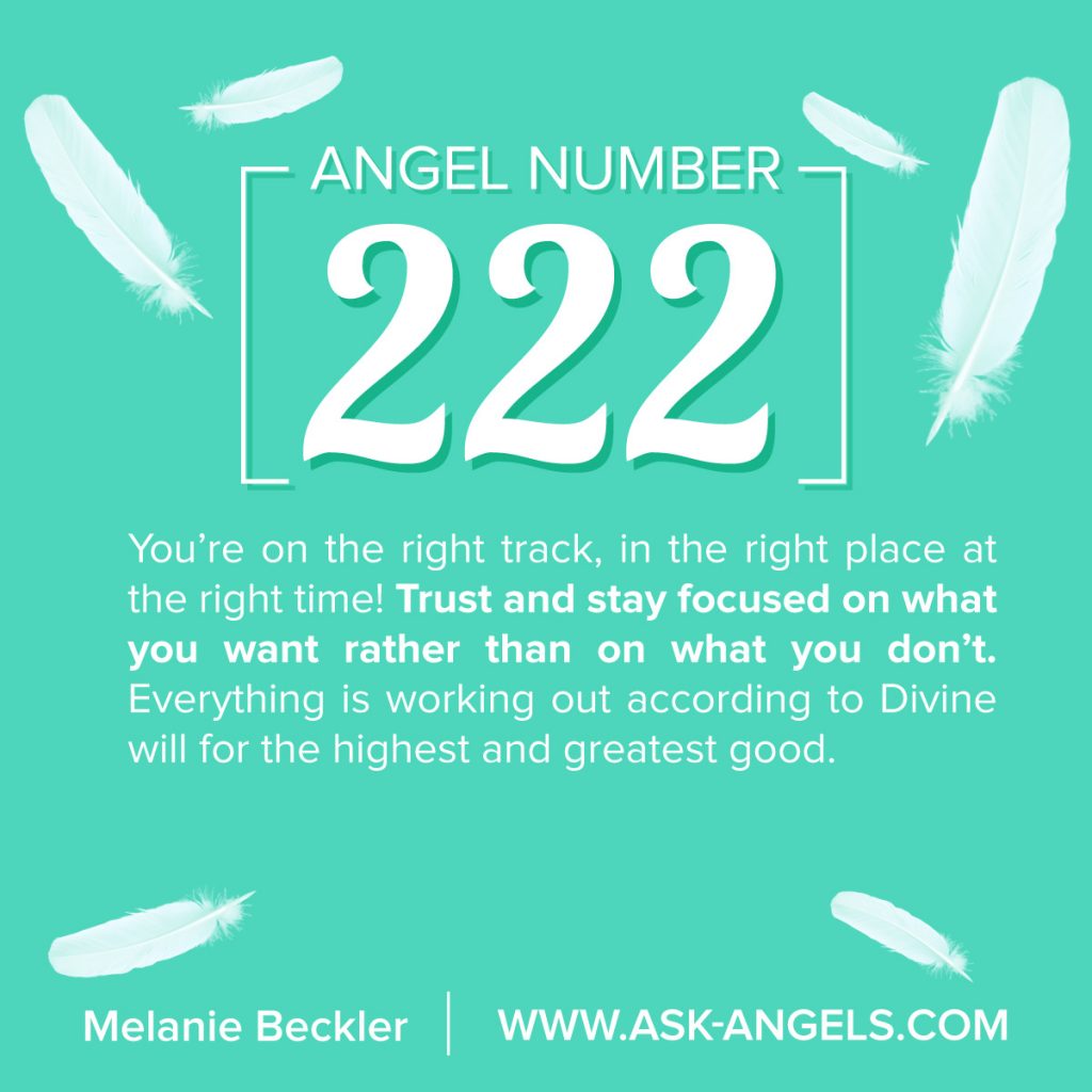 222 angel number meaning