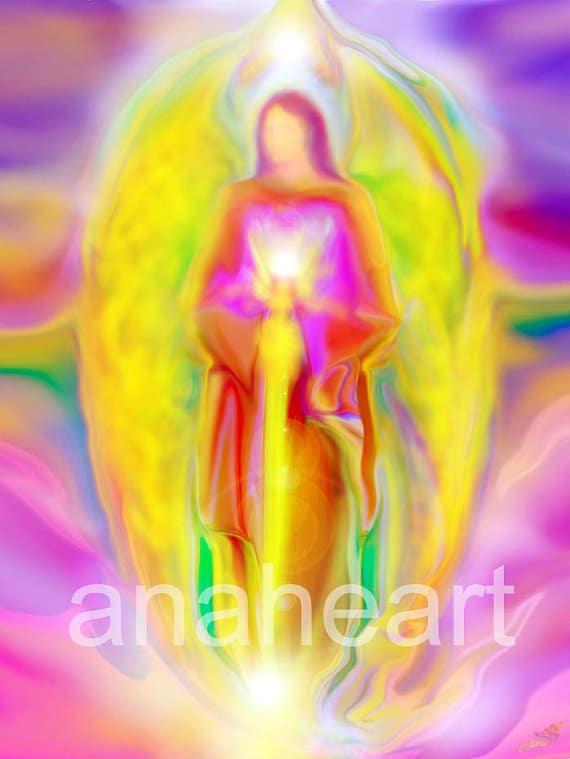 Archangel Michael Angel Painting by Glenyss-Bourne