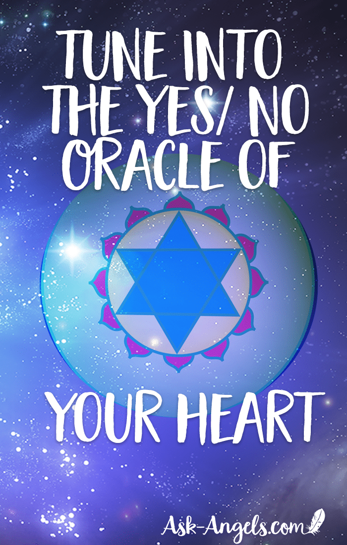 You have access to an inner source of guidance through your heart center.  An inner ability to be your own oracle and receive messages, guidance and love directly from diving.  Learn how to tune into your Heart Center's Yes/No Oracle here now!  #Oracle #Guidance #HeartCenter