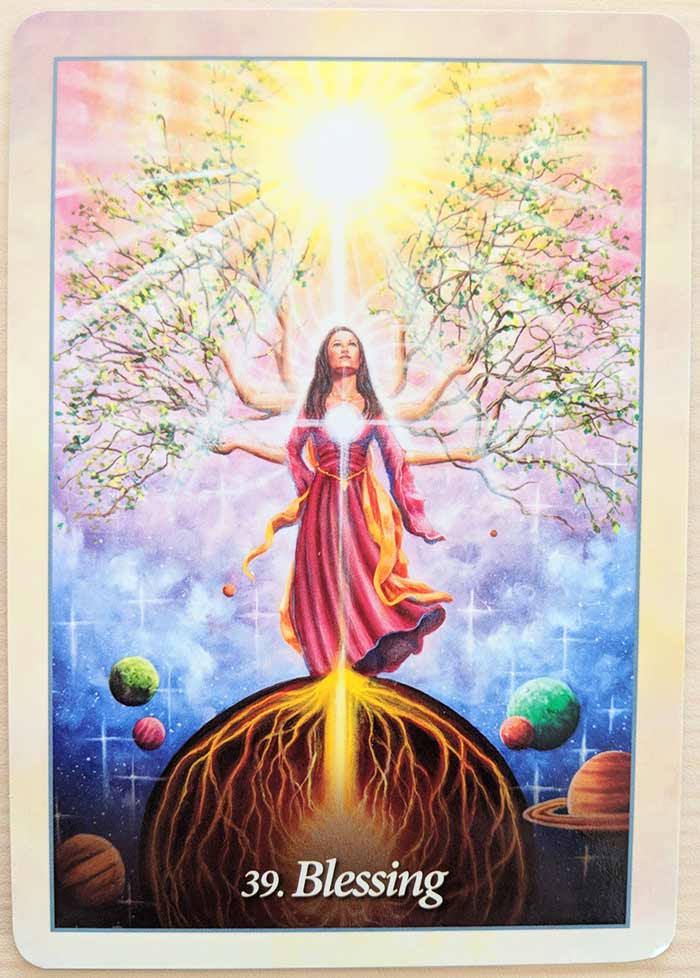 Blessing Angel Card from the Oracle of the Angels... Read the full review of this deck here.