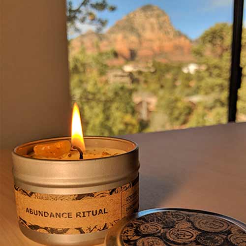 Abundance Ritual Candle in the Goddess Provisions Abundance Box