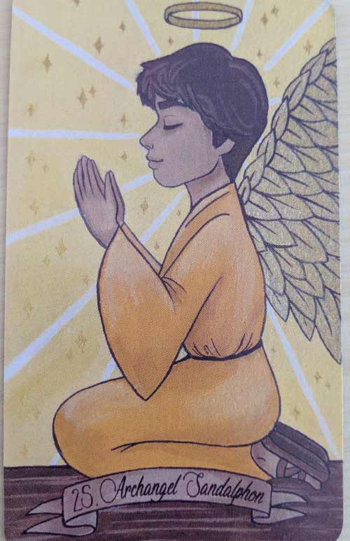 Archangel Sandalphon from the Intuitive Beauty Card Deck