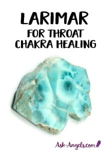 Larimar is an effective throat chakra stone for healing